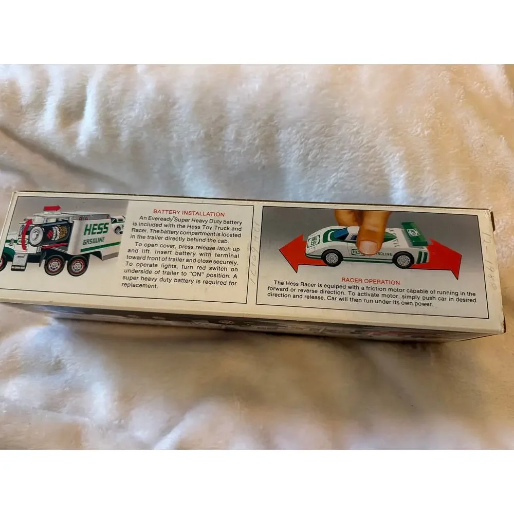 Vintage 1988 Hess Toy Truck & Racer Gasoline Transport Original Box NIB